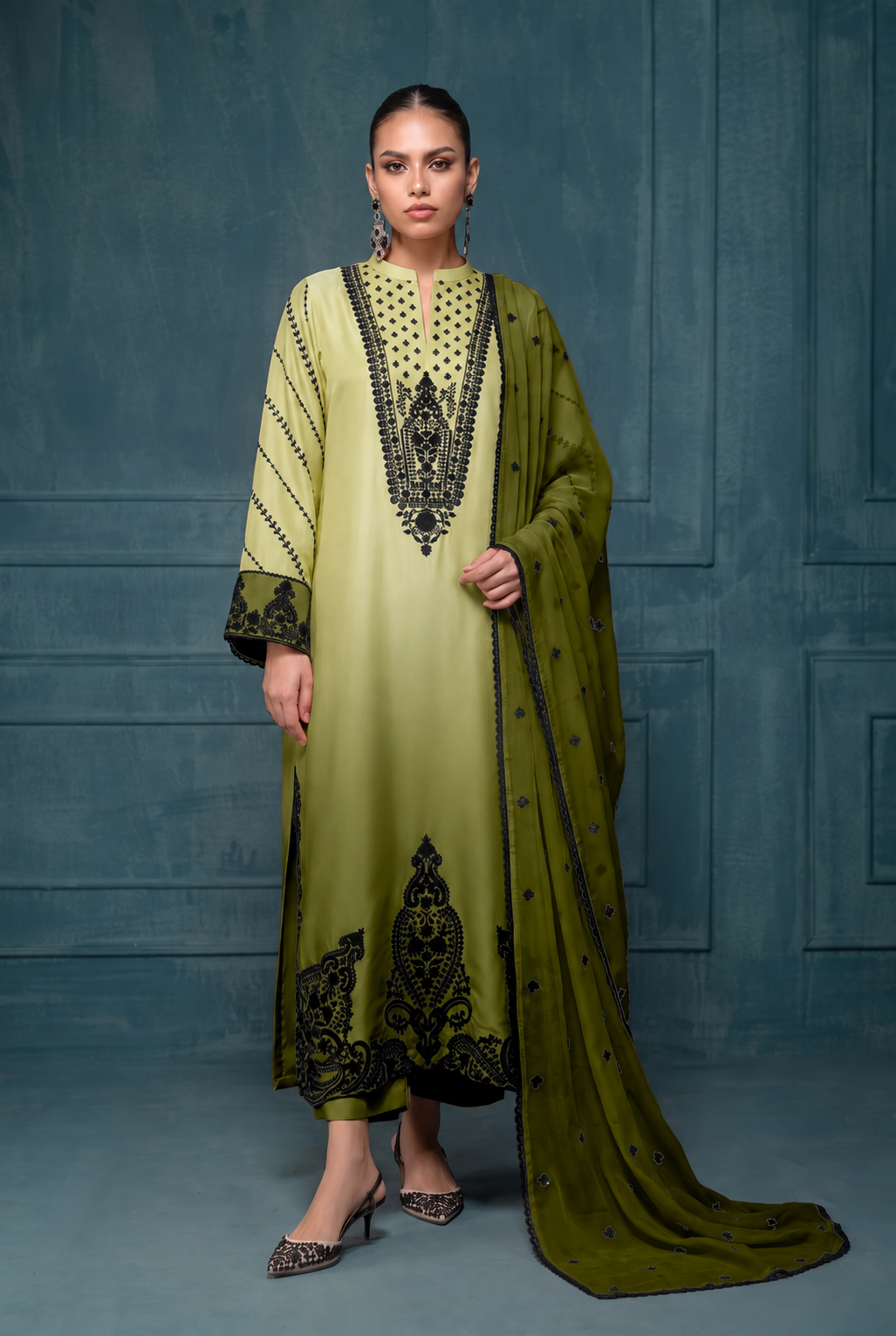 Safa Luxury Trendz Satin 3-Piece Suit