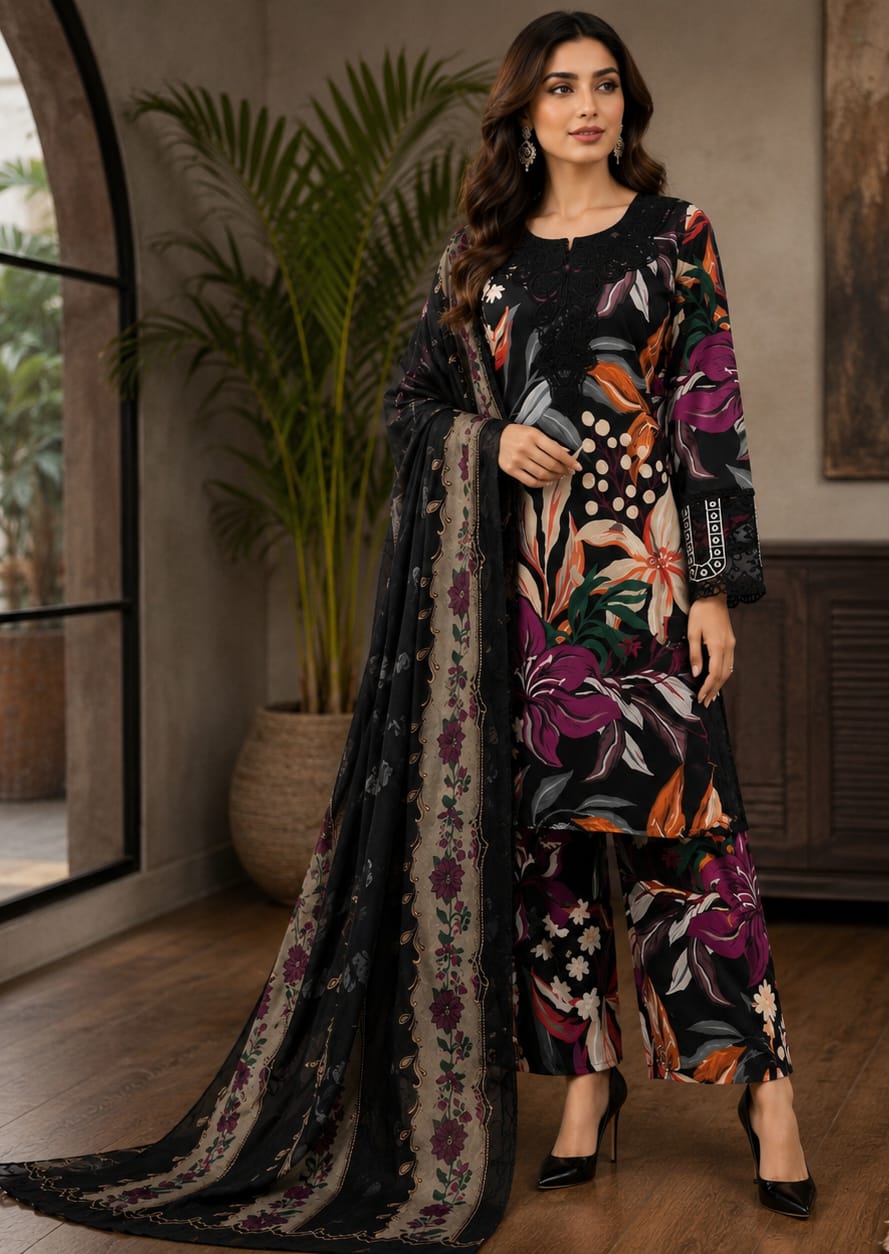 Safa Luxury 1113 Pakistani Digital Print 3-Piece Suit