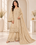 ROMAN GLASS WITH EMBROIDERY WORK SALWAR SUIT ZS 1241
