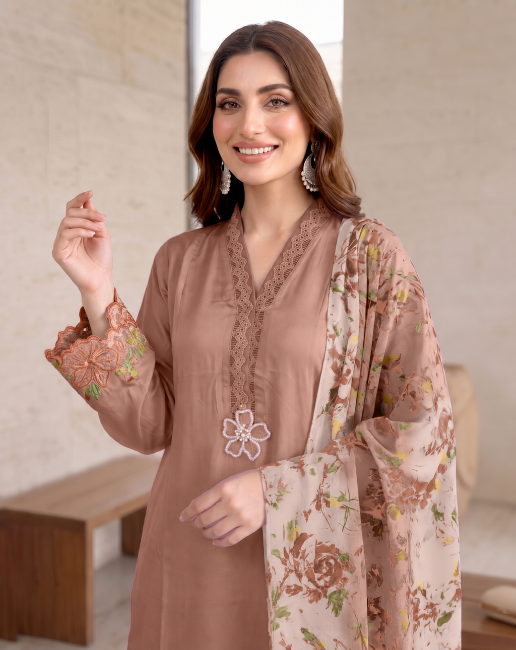 Safa Luxury Luxury Gajji Satin 3-Piece Suit with Farsi Salwar