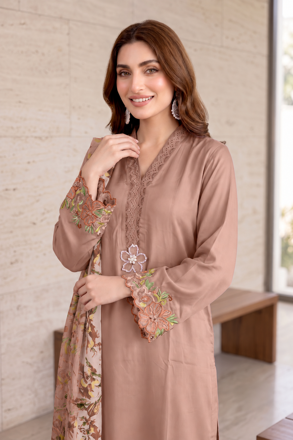 Safa Luxury Luxury Gajji Satin 3-Piece Suit with Farsi Salwar