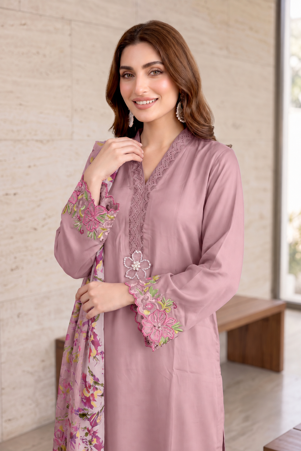 Safa Luxury Luxury Gajji Satin 3-Piece Suit with Farsi Salwar