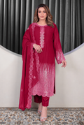 Safa Luxury Embroidered Chiffon 3-Piece Formal Suit