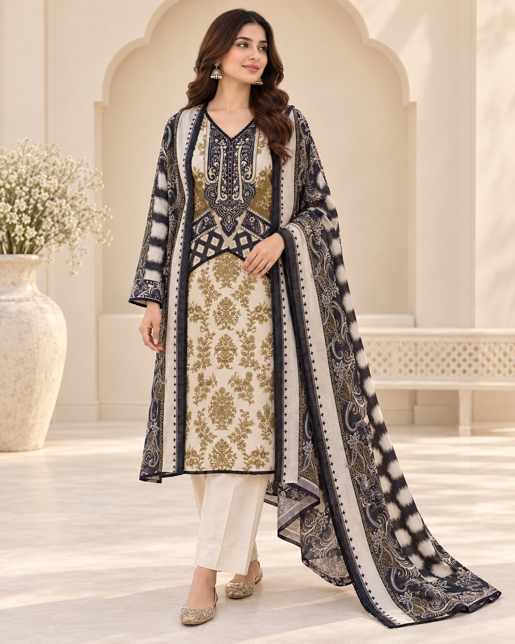 Ghazal Vol.26 Luxury Pure Cotton 3-Piece Suit model image